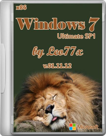 Windows 7 Ultimate SP1 by Leo77x v.01.11.12 (x86/RUS/2012)