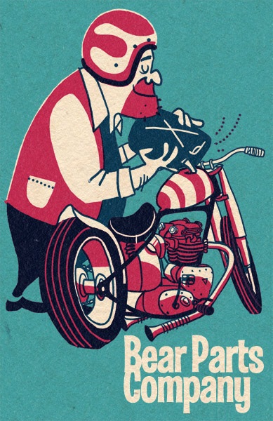 Мото Арт Адама Никеля: иллюстрации мотоциклов