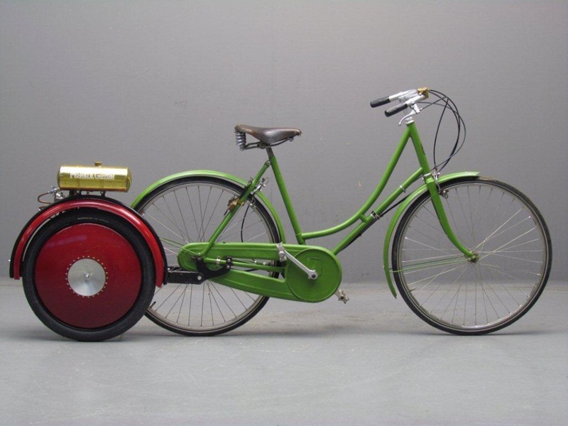 Старинный велоцикл Monet-Goyon Motorwheel 1920