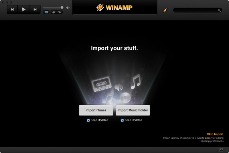 Winamp for Mac Sync Beta - классический Winamp для Mac OS