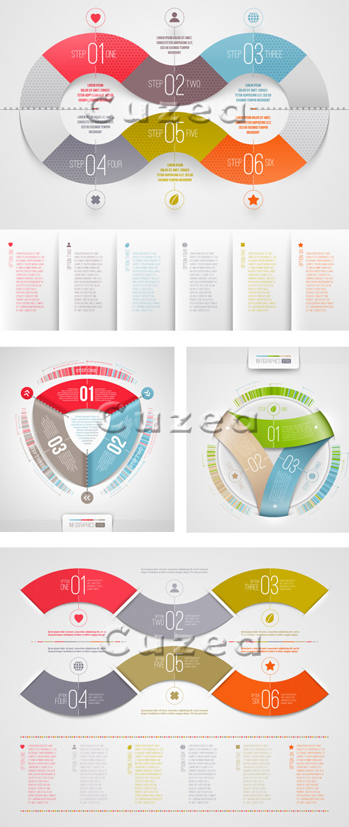  ,  31/ Infographics design template with numeration, part 31