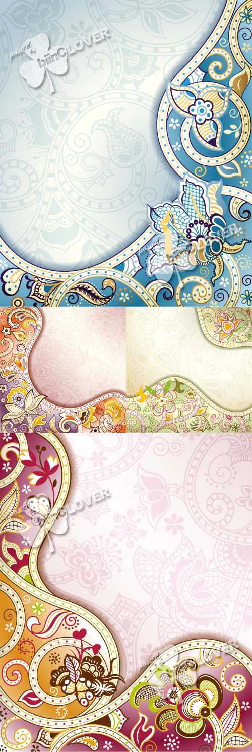 Oriental abstract floral background 0406