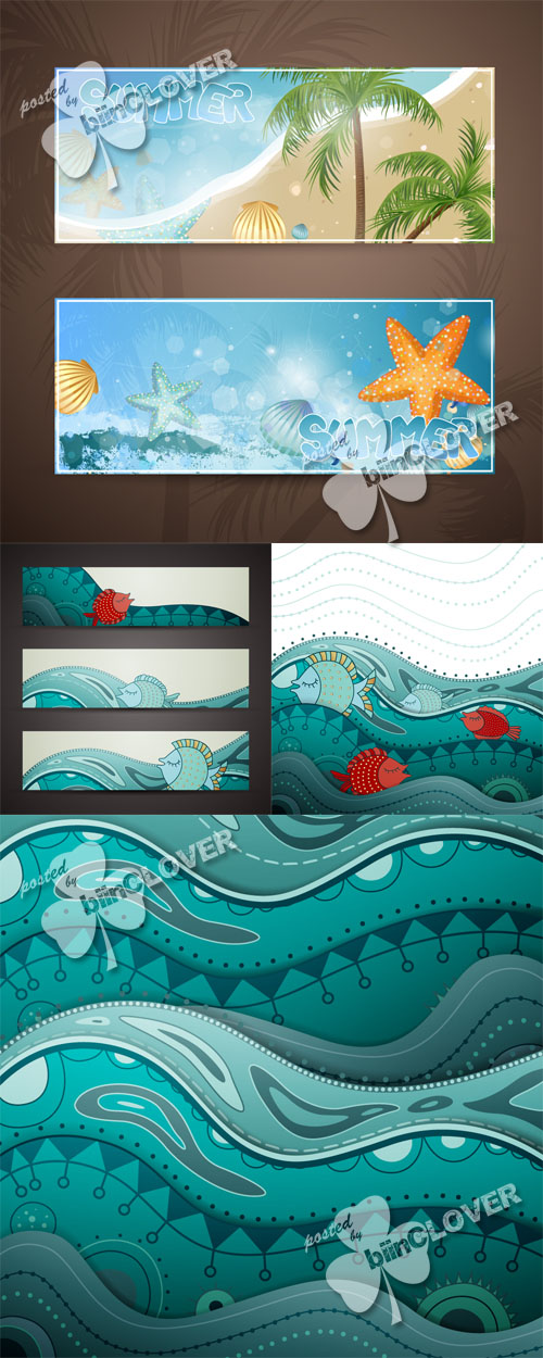 Decorative banners and Illustration 0410
