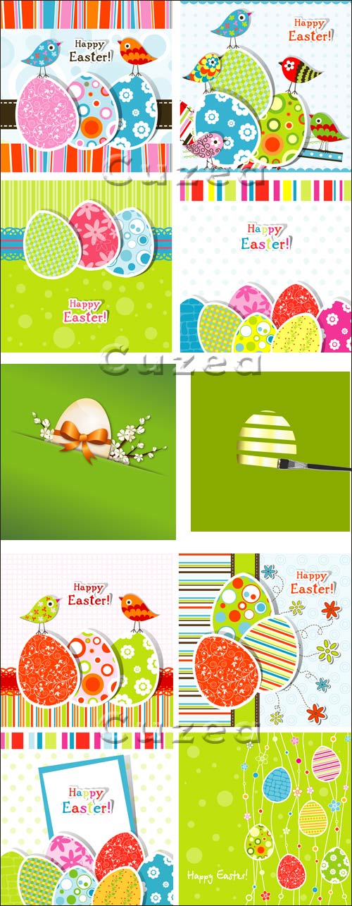Easter color background in vector