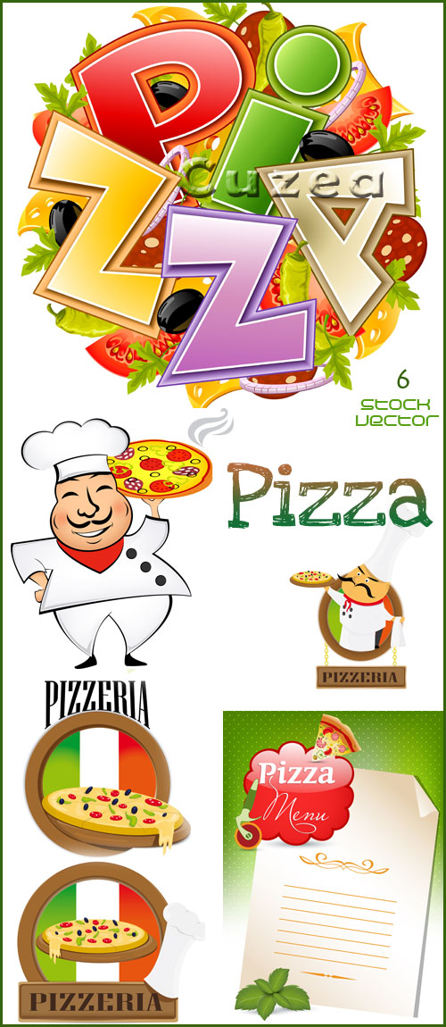   / Pizza menu in vector