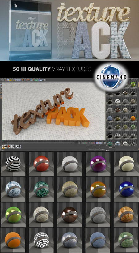 RenderKing VRay Texture Pack For Cinema 4D