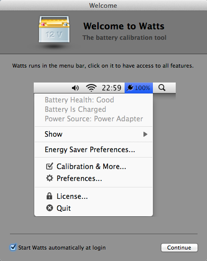 Watts - обслуживание батареи вашего MacBook