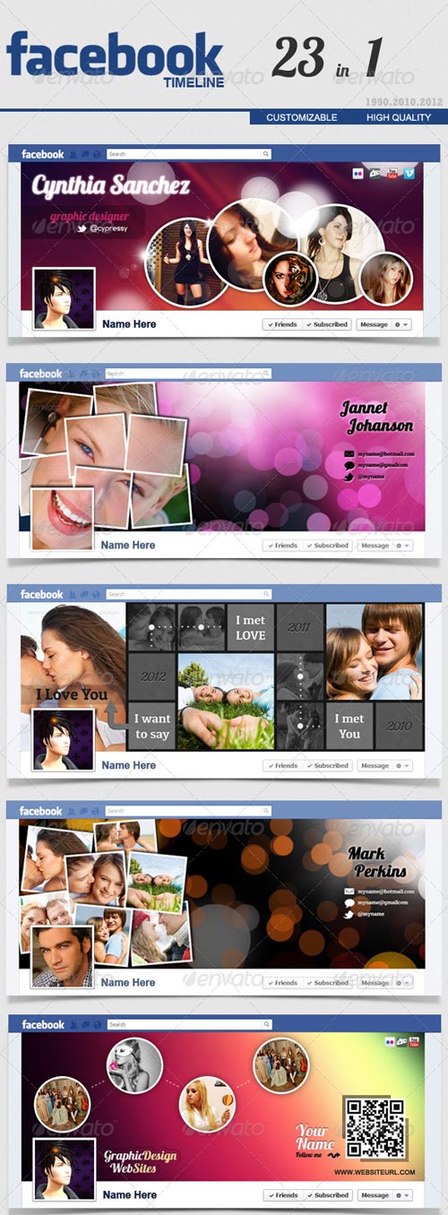 Facebook Timeline Cover FULL 23 in 1 - GraphicRiver