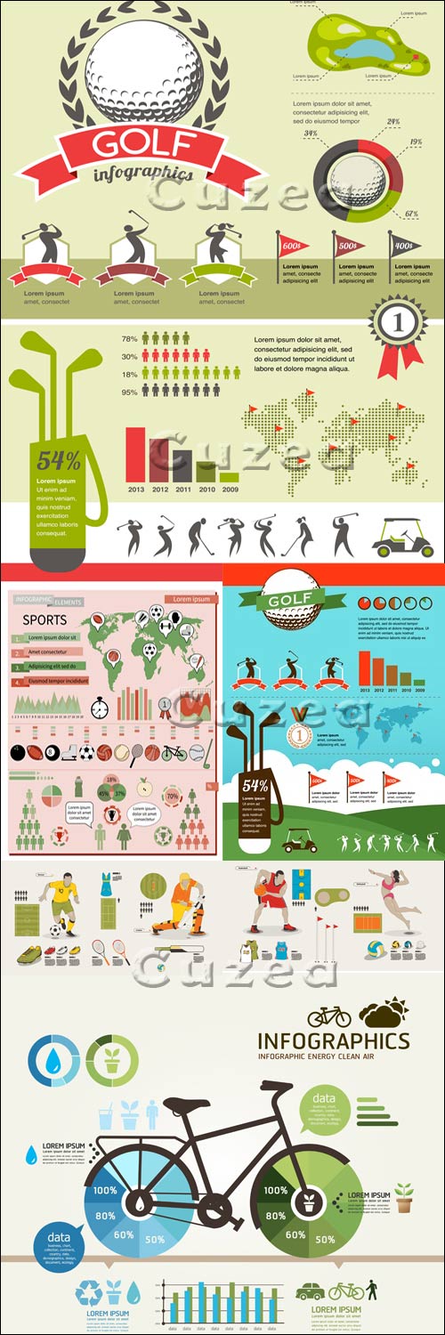  / Sport infografic in vector
