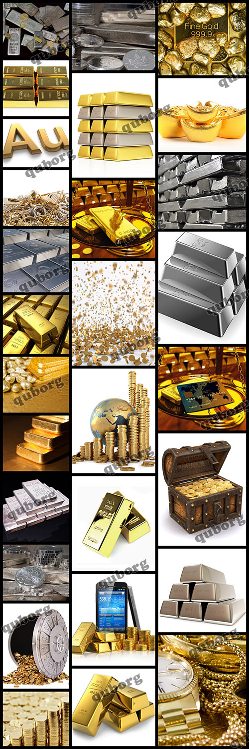 Stock Photos - Gold and Silver Collection