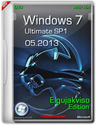 Windows 7 Ultimate SP1 x86/x64 Elgujakviso Edition 05.2013 (2013) Русский