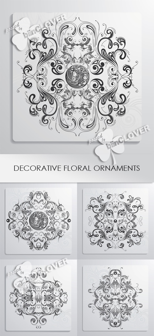 Decorative floral ornaments 0423