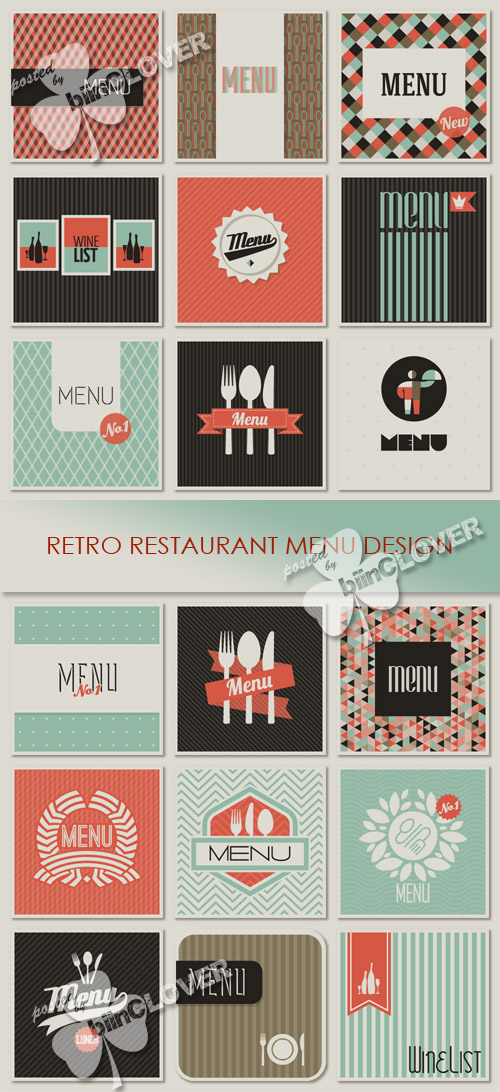 Retro restaurant menu designs 0425
