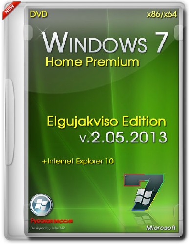Windows 7 Home Premium SP1 x86/x64 Elgujakviso Edition v.2.05.2013 (RUS/2013)