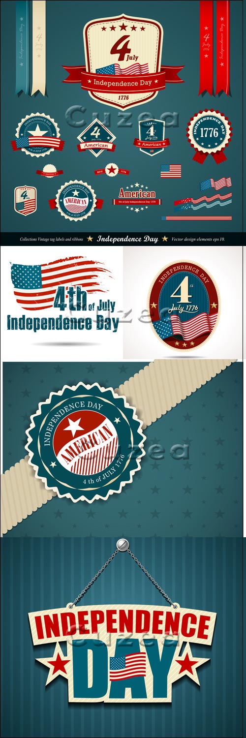   /  3 / Independent day of USA - vector stock, part 3
