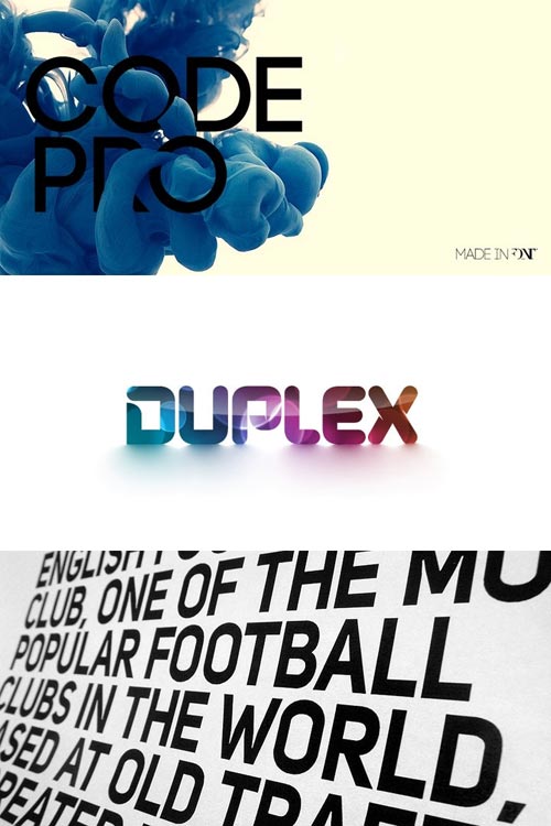 Font Fabric - Code Pro,Duplex & Uni Sans