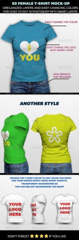 GraphicRiver Female T-Shirt Mock-Up