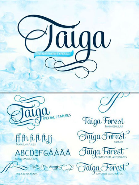 Exclusive Taiga Fonts OTF