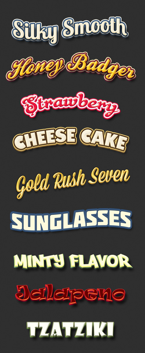 Retro Text Styles Pack 2