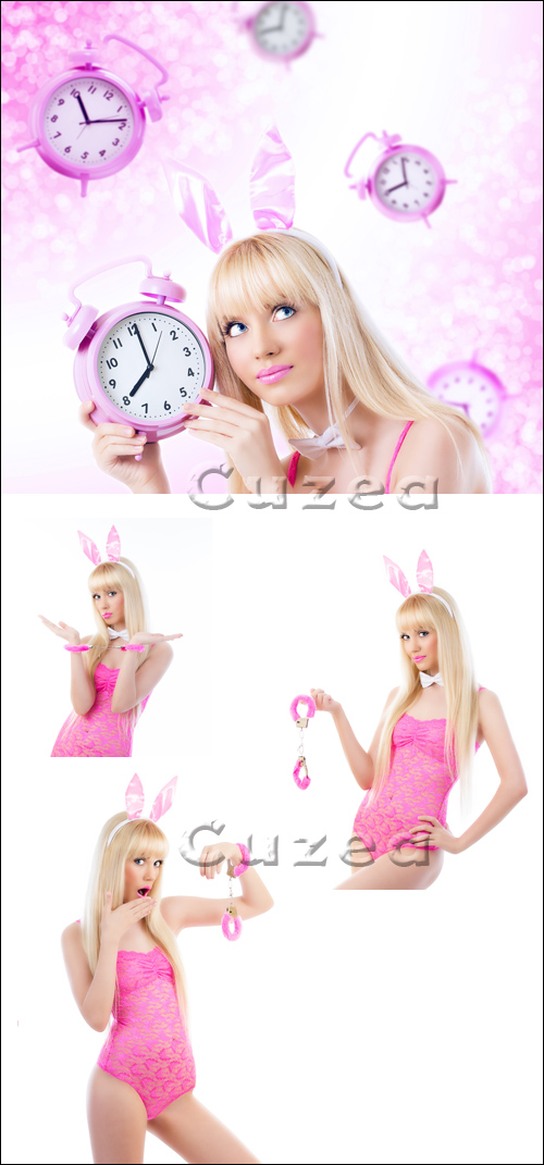 -  / Girl rabbit with handcuffs - Stock photo