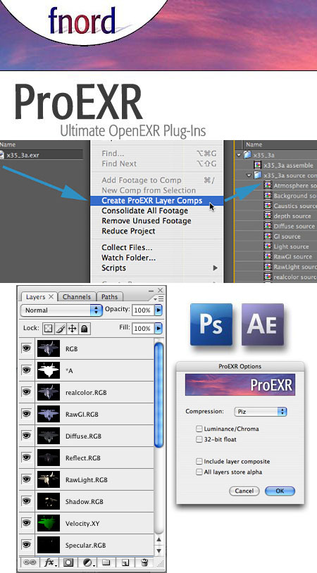 ProEXR 1.5 Plugin for Photoshop and After Effects (x86/x64)