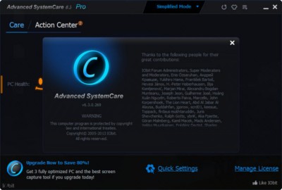 Advanced SystemCare Pro 6.3.0.269 Final + Serial key,crack,Patch 