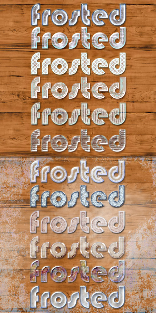 Frosted Photoshop Styles 2 ASL - Photoshop  Yazı Stili