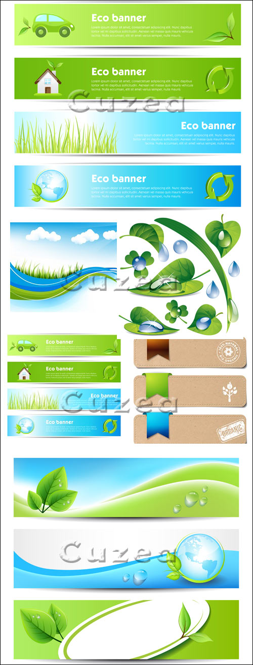    / Eco banners - vector stock