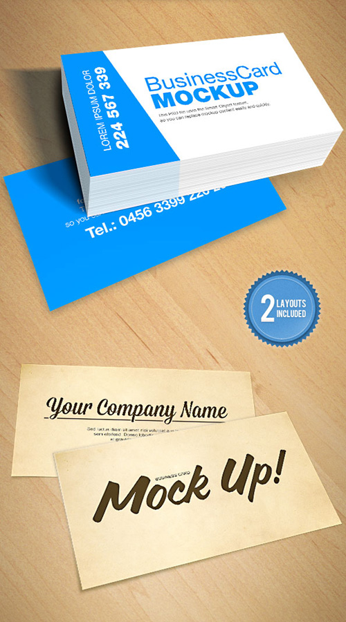 Business Card Mock-Up PSD