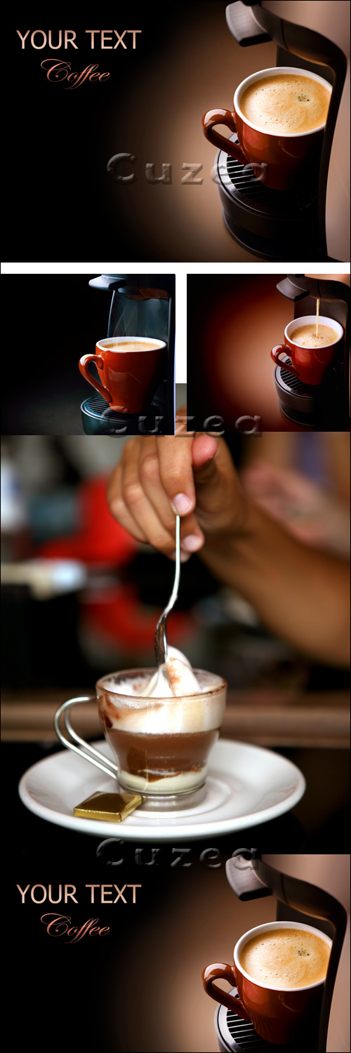       / Cup of cofee and place for text - stock photo