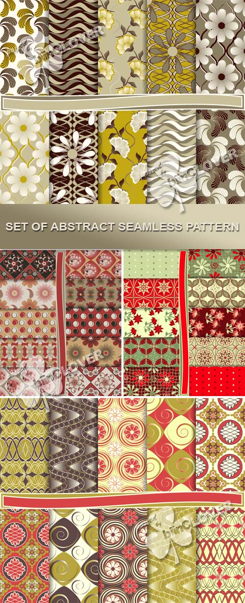 Set of abstract seamless pattern 0435