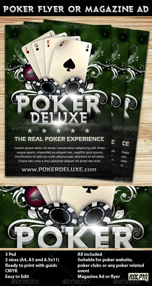 Poker Magazine Ad or flyer Template