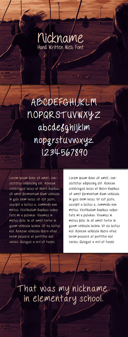 Fonts - WeGraphics - Nickname – Handwriting Web Font