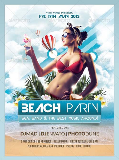 PSD - GraphicRiver Summer/Beach Party Flyer & Poster Templates