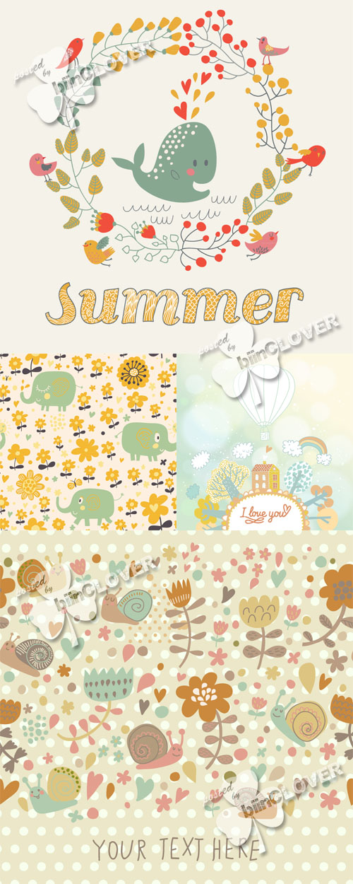 Cute summer background 0443