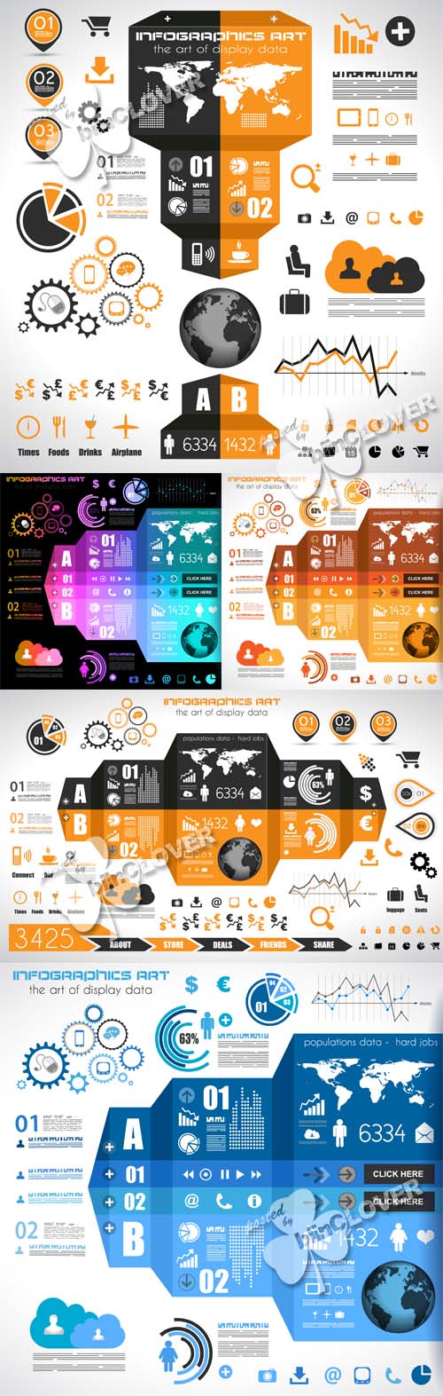 Infographic design elements and tags 0444