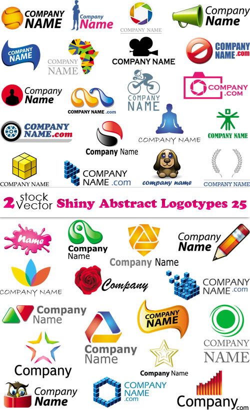 Vectors - Shiny Abstract Logotypes 25