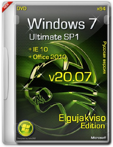 Windows 7 Ultimate SP1 x64 Elgujakviso Edition v.20.07 (RUS/2013)