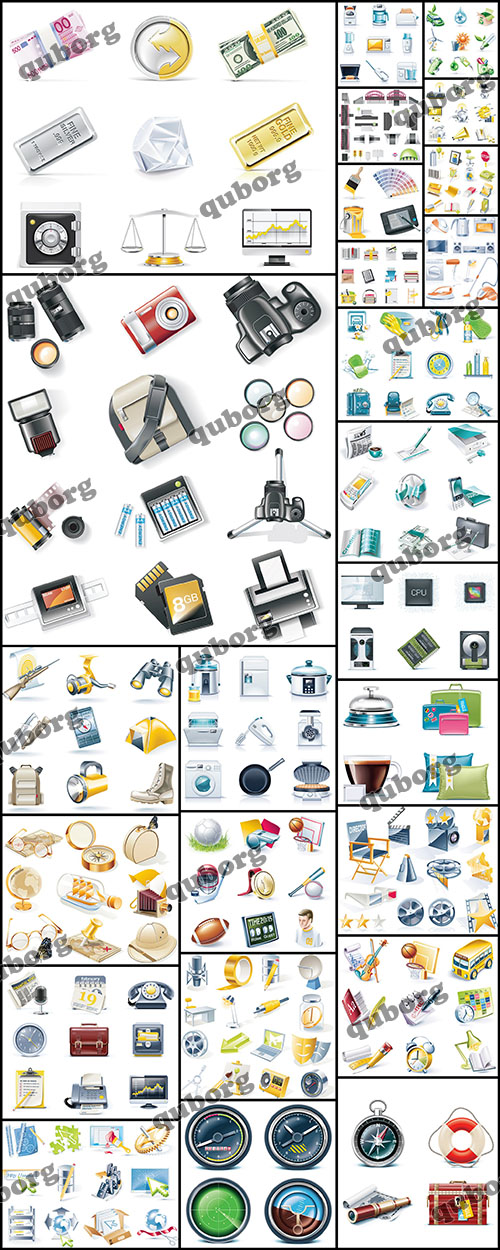 Stock Vector - Big Collection of Vector Icons