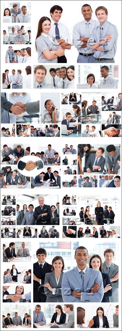     / Collage of business people posing - stock photo