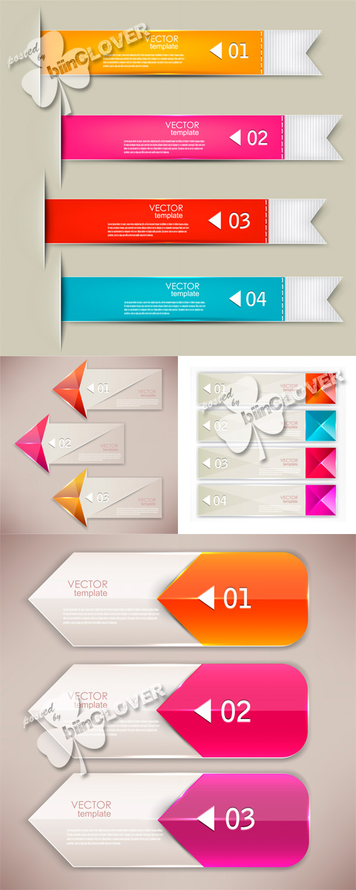 Set of bookmarks and arrows 0450