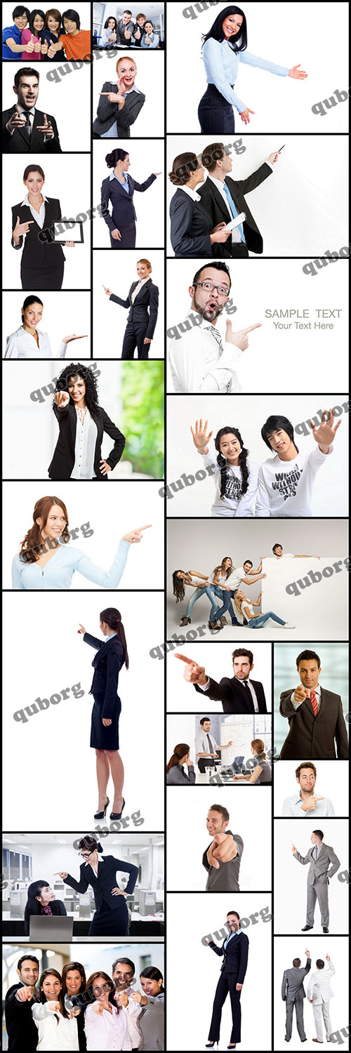 Stock Photos - Business Pointing at Something