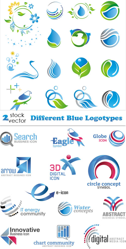 Vectors - Different Blue Logotypes