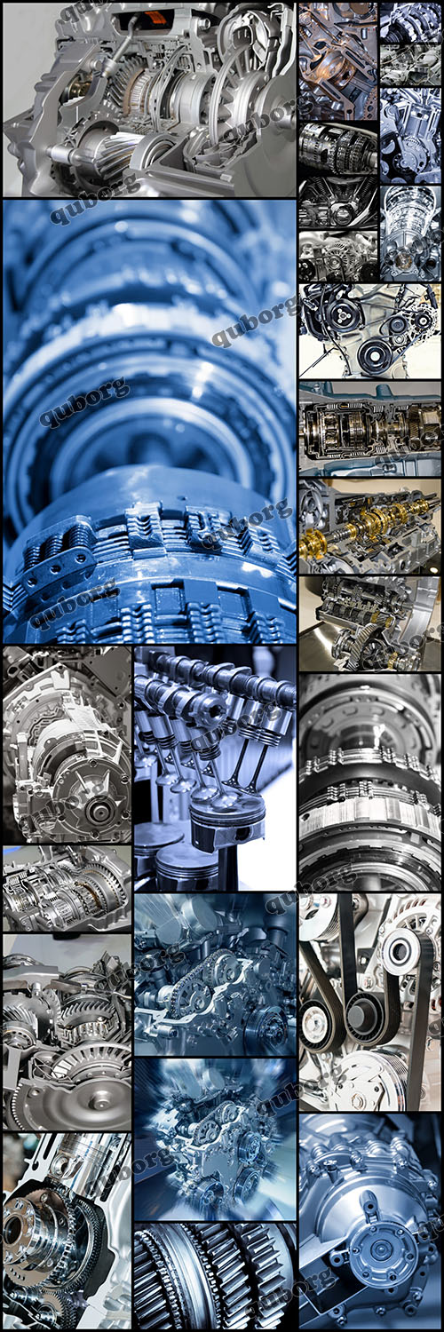 Stock Photos - Engine Parts Closeup - 25 JPG