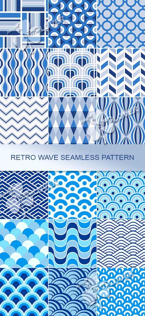 Retro wave seamless  pattern 0467