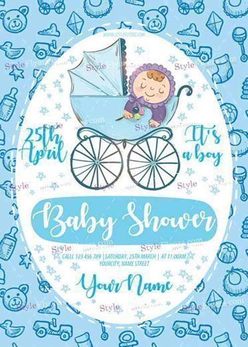 Baby Shower V23 PSD Flyer Template