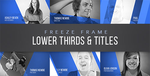 Freeze Frame Lower Thirds - Project for After Effects (Videohive)