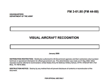 Visual Aircraft Recognition 2006