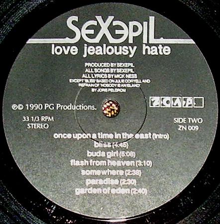 SEXEPIL - Love Jealousy Hate (1990), vinyl-rip 